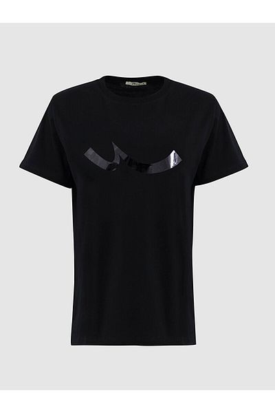 Ltb Black Graphic PaTTerned T-Shirt