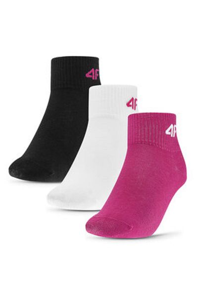 4F girls' set of 3 pairs of low children's socks 4FJWAW23USOCF228 colorful