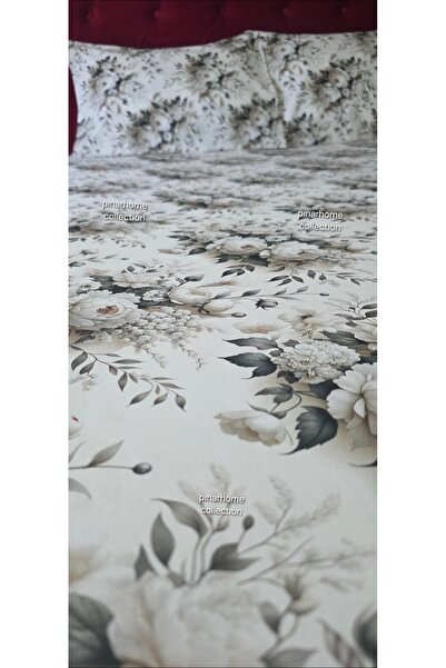 pınarhome collectıon New Season to 3D Digital Printing 100% Cotton Elastic Bed Sheets and Pillowcases Running Depth 28-30 cm