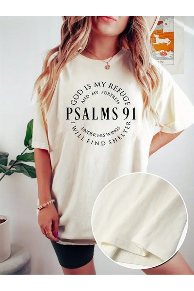 AZIZI TEKSTIL Μπλουζάκι με στάμπα γράμματος, άνετο κοντομάνικο μπλουζάκι με γ...