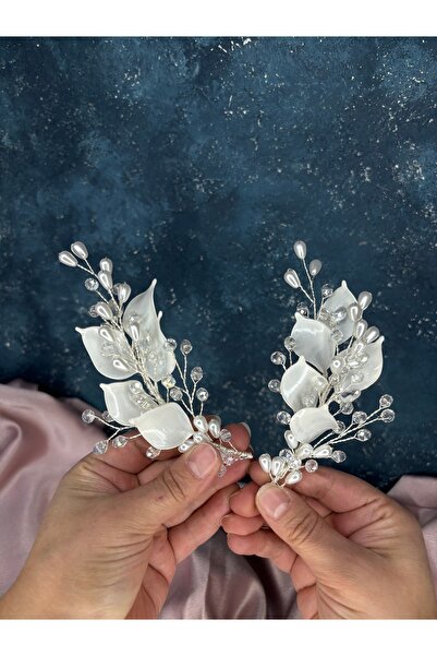 Hayalperest boncuk Tien Sedef Resin 2 Pack Hair and Turban Bridal Accessory