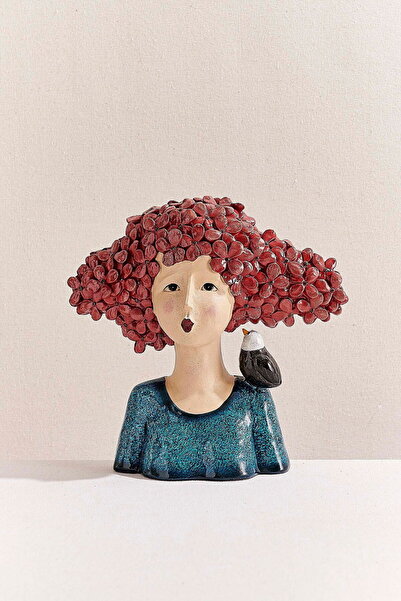 Paşabahçe Kuşlu Kız Resin Dekoratif Obje