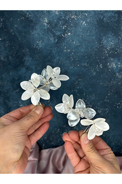 Hayalperest boncuk Vernage resin enamel 2 piece bride hair accessory with comb