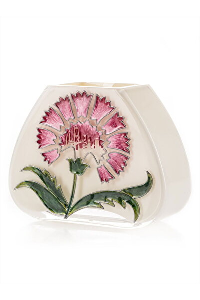 Paşabahçe مزهرية القرنفل منتج بوتيك مصنوع يدويًا 22 × 16 سم