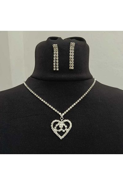 Mihra Aksesuar Necklace Earrings Set