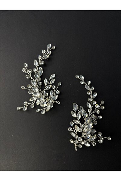 Hayalperest boncuk Leaf Model 2 Pack Bridal Hair and Turban Accessory