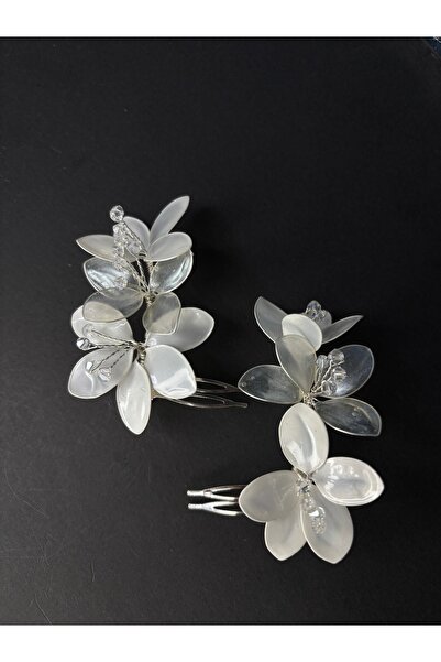 Hayalperest boncuk Vernage resin enamel 2 piece bride hair accessory with comb