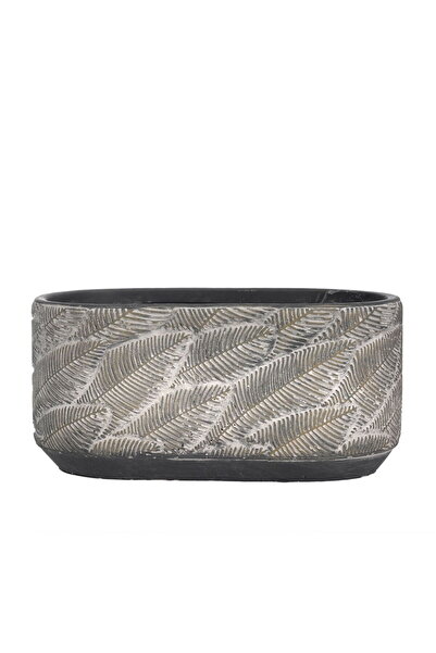 Paşabahçe Hazan Beton Saksı M Füme