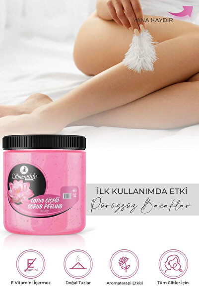 Smoothly Lotus Çiçeği Özlü Canlandırıcı & Yumuşatıcı El Ayak Ve Vücut Bakım Peelingi 800gr