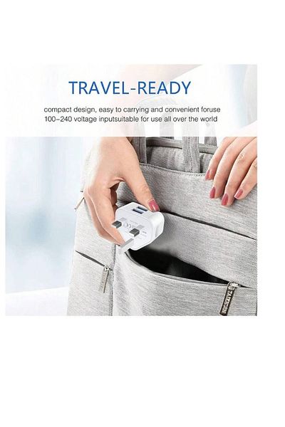 ROHS 2 AC Plugs with 2 USB Ports,5V 2A Mobile Charger Compatible with IOS and Android