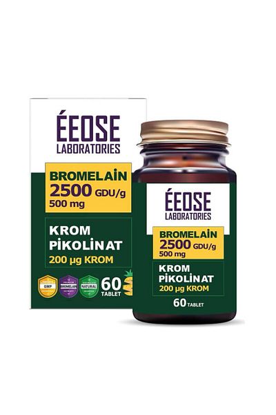 Eeose Bromelain Chrome Picolinate 60 Tablets