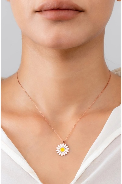 Chance Accessories Altın Kaplama " Papatya " Tasarım Kolye