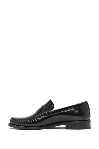 Derimod Men's Black Leather Classic Loafer 25Sfd 621122