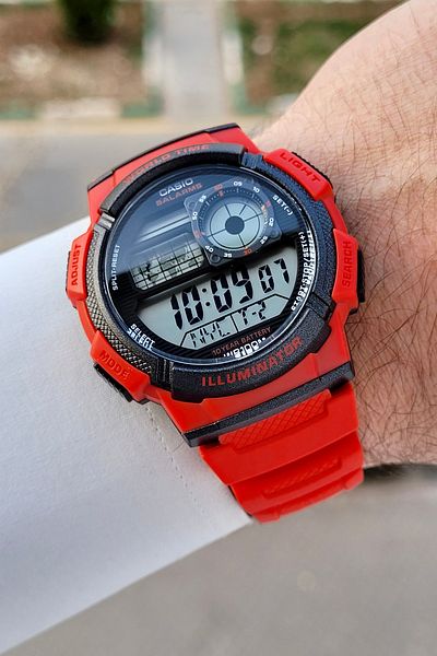 Casio Red Color Men's Wristwatch
