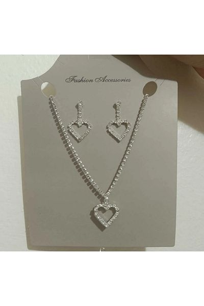 Mihra Aksesuar Necklace Earrings Set