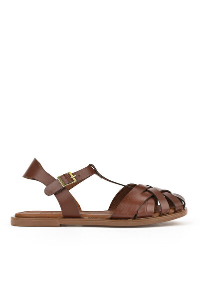 Ziya Γυναικεία σανδάλια από γνήσιο δέρμα - 1511010Z07 Καφέ Χρώμα