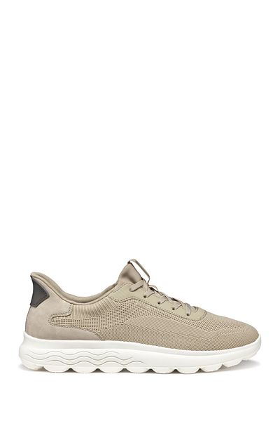 Geox Men's Beige U Spherica Plus a - Knit.Te + Sy Lace-Up Sneaker U55Mpa06Kekc5004