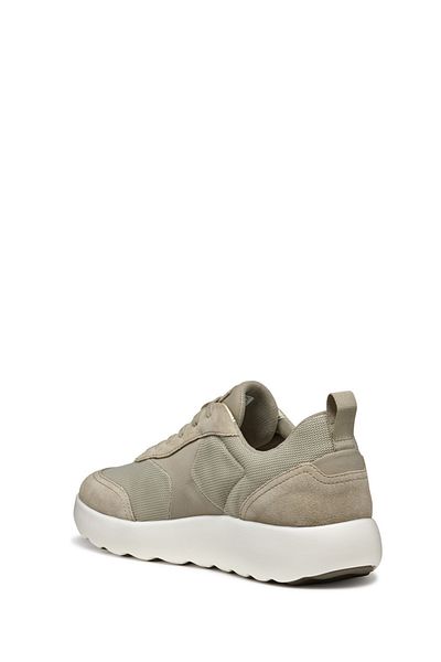 Geox Men's Beige Sneaker U55Lfd01422C5004 Mesh + Suede Bonded Suede Leather