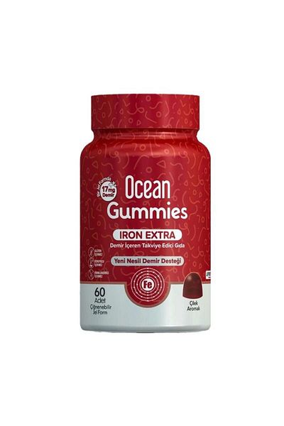 Ocean Gummies Iron Extra Iron-Containing Food Supplement 60 Pieces Chewable Gel Form 8697595874103