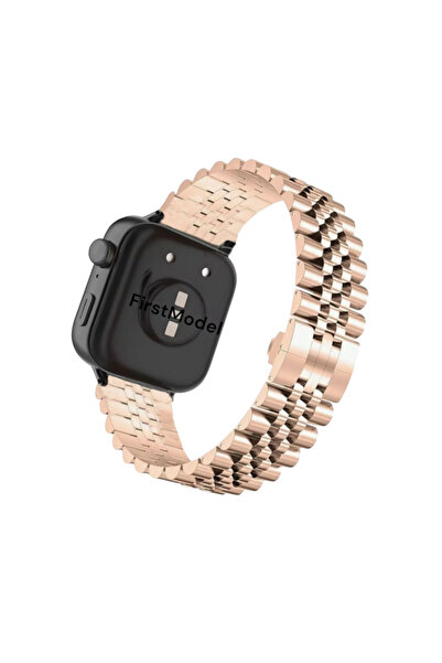 FirstModel Huawei Watch Fit 3,4,5 Pro Uyumlu Rolex Stil Paslanmaz Çelik Kordo...