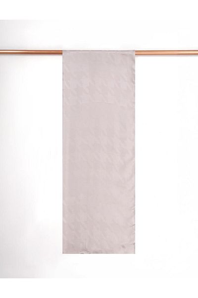 Kayra Goose Feet Pattern Jacquard Shawl Silver