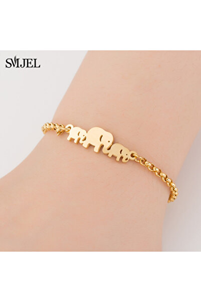 Choice Gold Bracelet SMJEL Trendy Jewelry Stainless Steel Cute Animal Elephan...