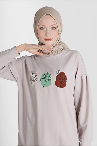 Alvina 42677 Σετ διπλής φόρμας με λεπτομέρεια εκτύπωσης μοντέλου
