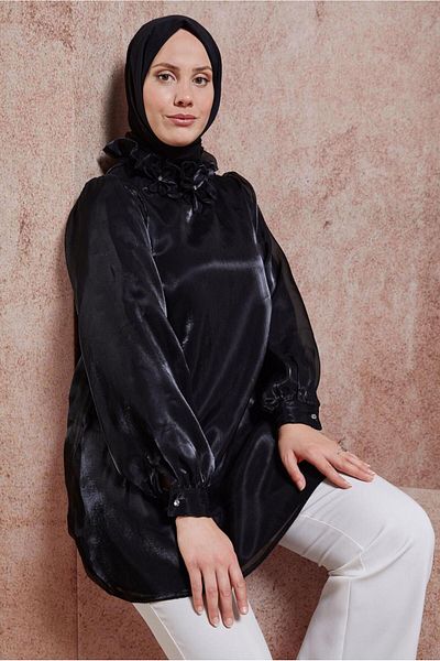 Alvina Flower Detailed Three-Dimensional Tunic - 44568