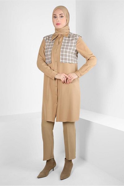 Alvina PLAID PATTERNED SHIRT TUNIC 44141