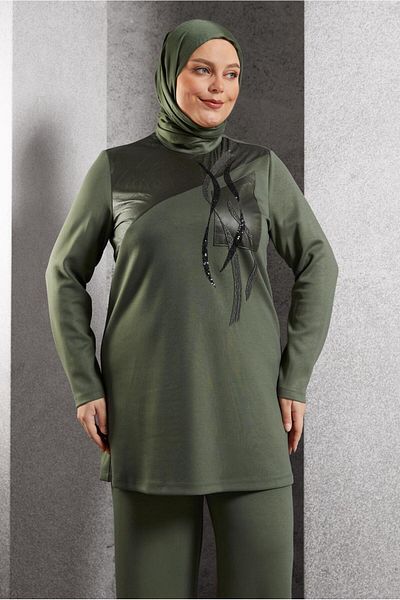 Alvina Σετ Plus Size - με παντελόνι 45118