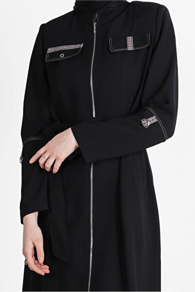 Alvina Püskül Detaylı Kuşaklı Trençkot 10579