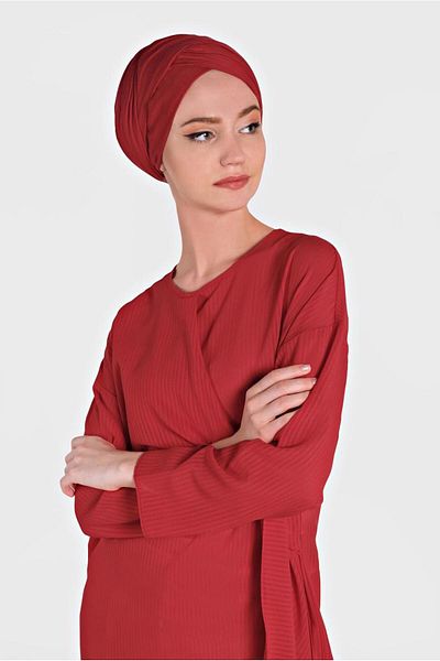 Alvina تونيك صيفي رفيع مع تفاصيل ربطة عنق 4436