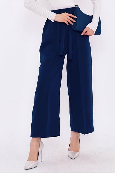 TRENDTESETTÜR Kad\U00Ddin Dark Blue Wide Leg Pants T-80079