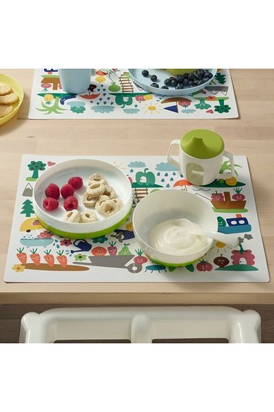 IKEA SMÅGLI Kids' Plate & Bowl – BPA-Free, Durable, Microwave & Dishwasher Safe, Easy to Use & Stackable