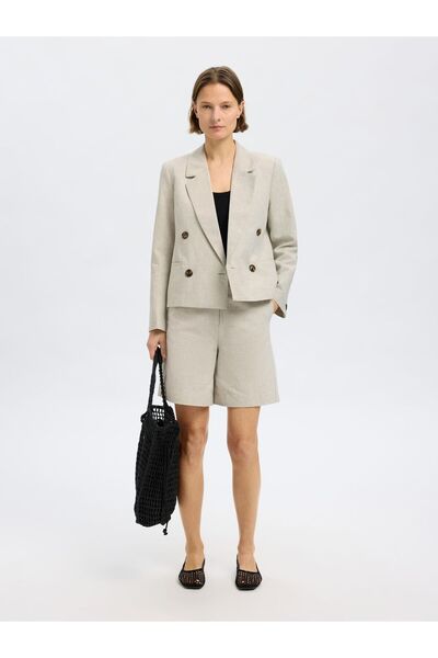 Selected Femme Shorts aus Leinengemisch Extra Wide Fit