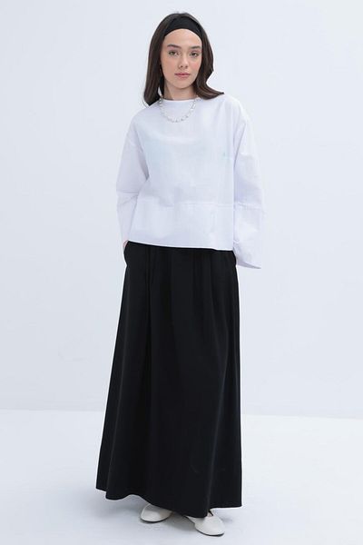 ALLDAY White-Wide Cuff Blouse