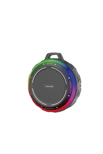 Lenyes S223 RGB Işıklı Askı Aparatlı Mini Bluetooth Speaker Hoparlör v5.3 Siyah