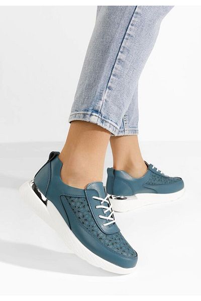 B T Shoes Sneakers dama piele Calyse albastri