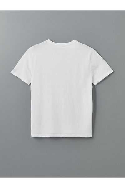 LC Waikiki Kurzärmliges, bedrucktes Herren-T-Shirt aus gekämmter Baumwolle mit Rundhalsausschnitt