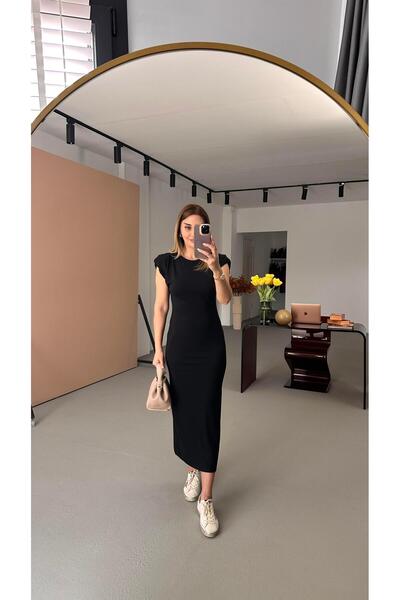 Sezgi Tekin Μαύρο φόρεμα Modal με επένδυση