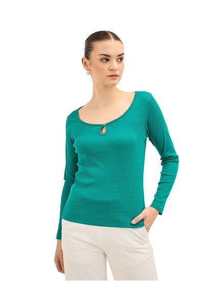 Salt Attire Scoop Neck Stylish Women's Top Elegant Versatile & Comfortable Casual Wear