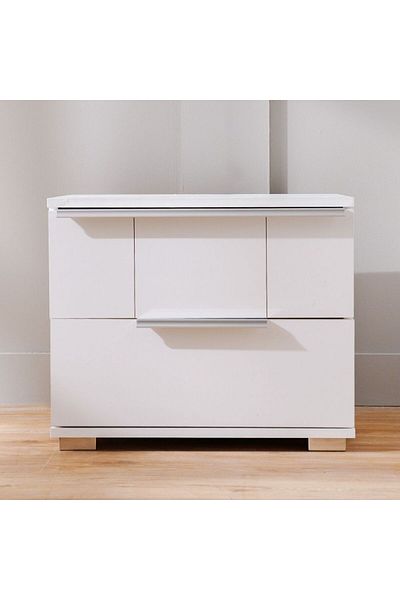 Danube Home Brooklyn Night Stand Multifunctional Bed Side Table - White L60xW39.3xH50.1cm