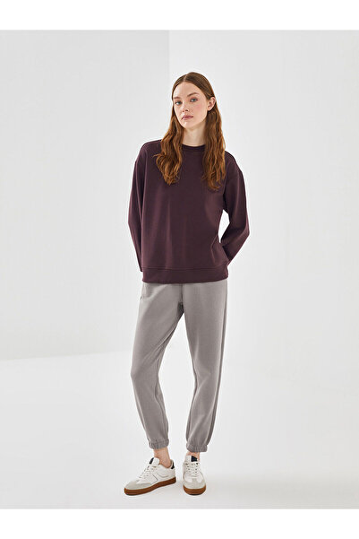 LC Waikiki بنطال رياضي نسائي رمادي بخصر مطاطي