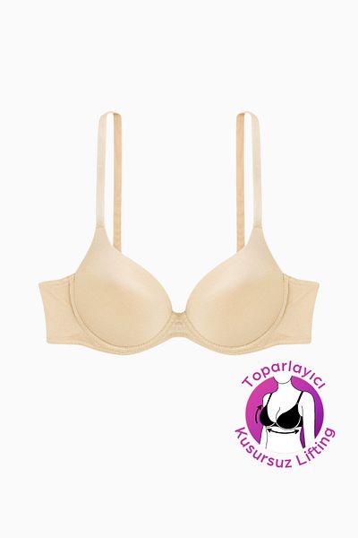 Wonna Mia - Επενδυμένο Push Up, Σουτιέν άψογης ανύψωσης - Skin - 2529