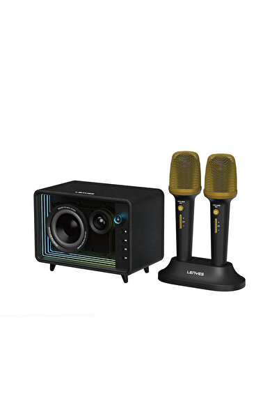 Lenyes S862 Su Geçirmez Mikrofonlu Çoklu Giriş Karaoke Bluetooth Hoparlör v5....