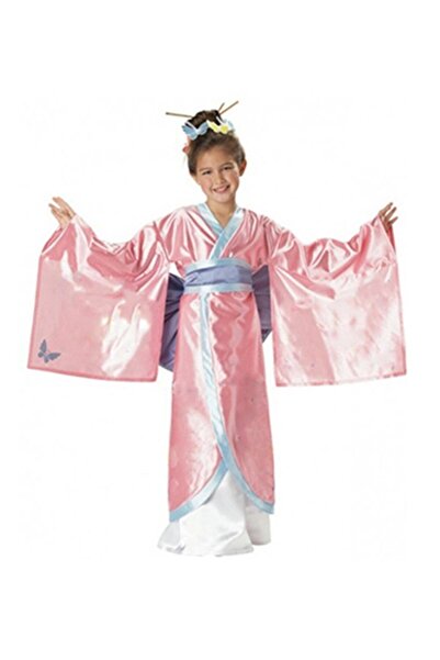 Masal Kostüm زي الفتاة اليابانية للأطفال باللون الوردي UK-40