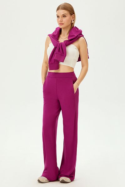 Allyco Cotton Relaxed Cut Knitted Trousers