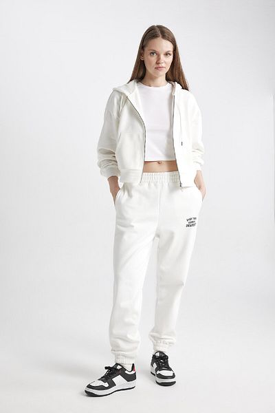 DeFacto Cool Jogger Fabric - Rubber Waist, Straight Pocket Sweatpants Z7072Az24Sp