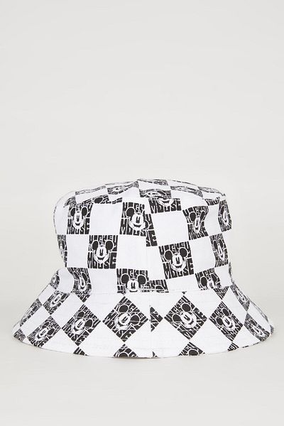 DeFacto Girl Disney Mickey & Minnie Patterned Gabardine Bucket Hat C0596a824sm