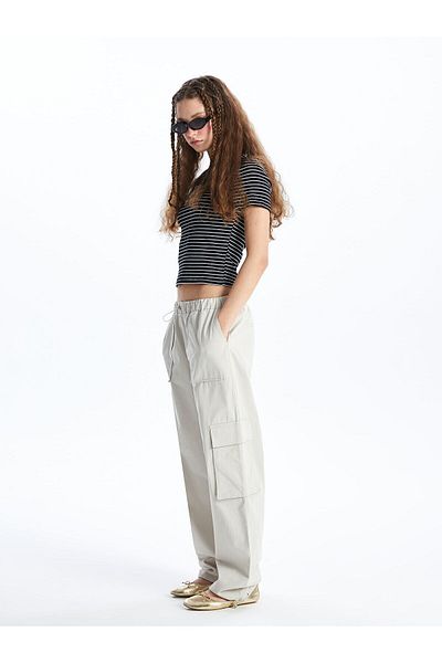LC Waikiki Standard Fit Women's Cargo Pants with Elastic Waist